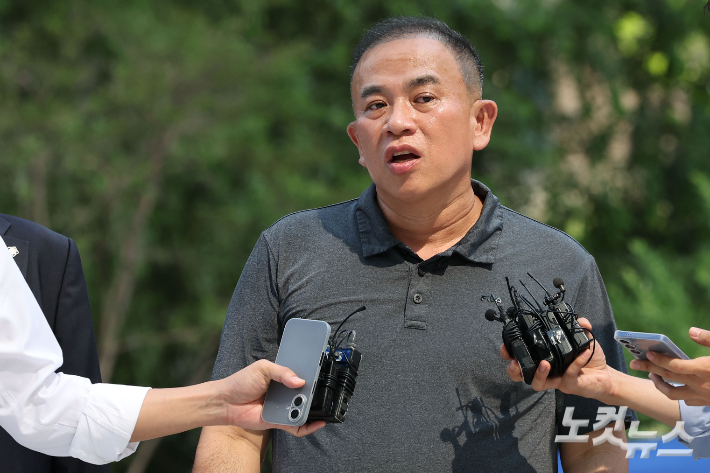 공천개입 의혹을 받는 '정치 브로커' 명태균씨. 류영주 기자