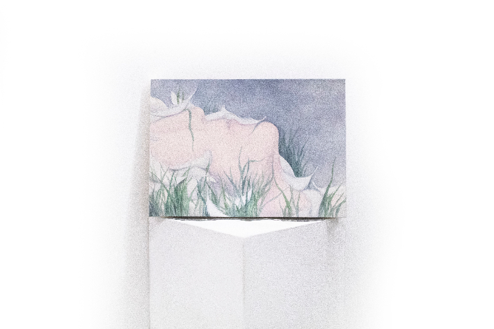 김영현, 'Sink', 광목에 채색, 호분, 29.7 x 42.1 cm(2025). 김리아갤러리 제공