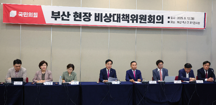 국민의힘 부산 현장 비상대책위원회. 연합뉴스