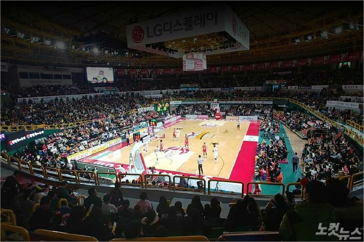 LG세이커스 홈경기가 열리고 있는 창원체육관. 창원시 제공 