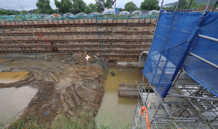 감전사고 발생한 광명 포스코이앤씨 고속도로 건설공사 현장. 연합뉴스