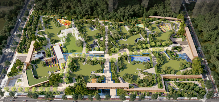 개포우성7차 조합에 제시한 공원 설계 조감도. 대우건설 제공