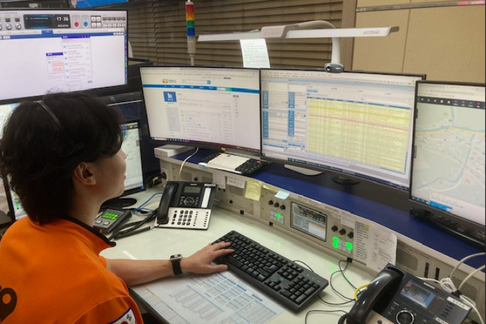 강원특별자치도소방본부 119상황실 모습. 강원소방 제공