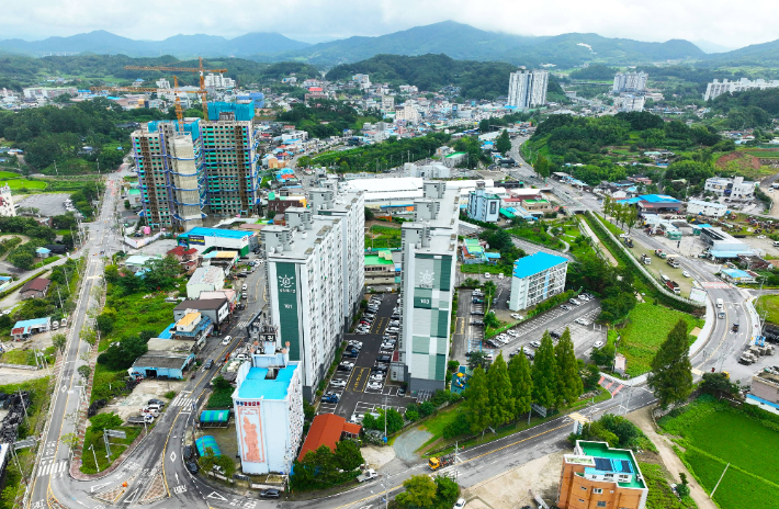 보성읍 일대. 보성군 제공