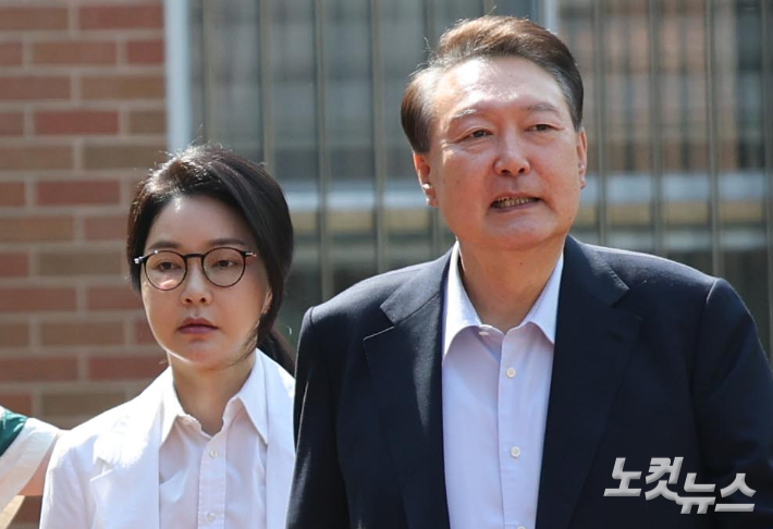 윤석열 전 대통령 부부. 박종민 기자