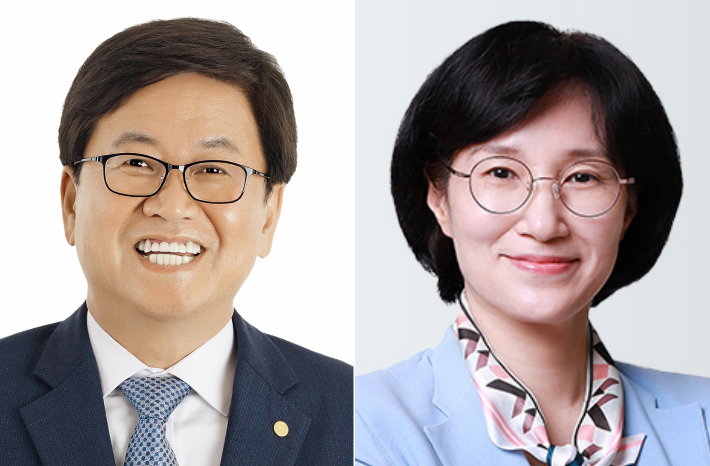 신임 교육부 장관 후보자로 지명된 최교진 세종특별자치시 교육감(왼쪽)과 여성가족부 장관 후보자에 지명된 원민경 국가인권위원회 비상임위원. 대통령실 제공