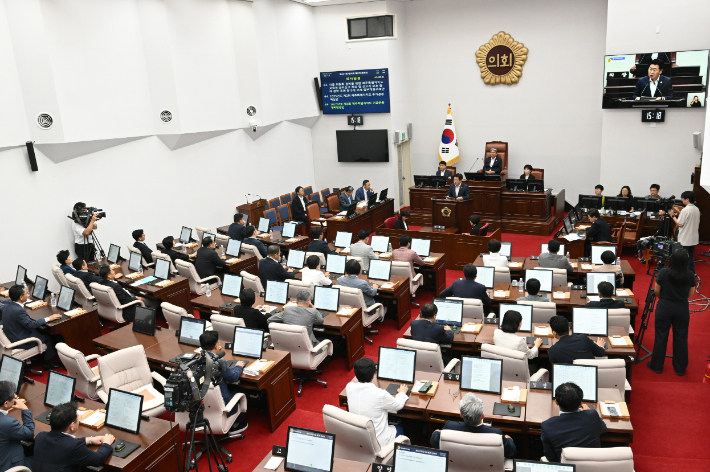 14일 열린 제441회 제주도의회 임시회 본회의. 제주도의회 제공