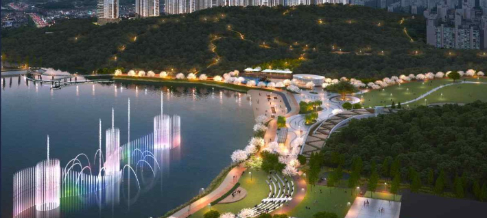 중앙공원 풍암호수 조성계획 조감도. 광주광역시 제공