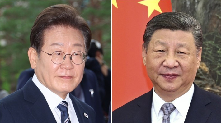 이재명 대통령(왼쪽)과 시진핑 중국 국가주석. 연합뉴스