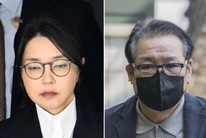 김건희씨(왼쪽)와 건진법사 전성배씨. 연합뉴스