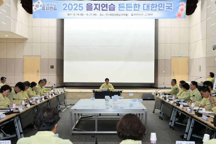 2025년 을지연습 최초 상황보고회. 고흥군 제공