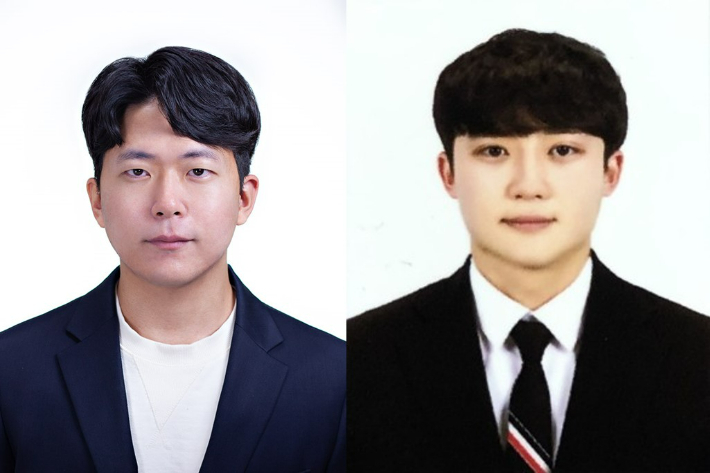 한승열 교수(좌측)와 김정모 연구원(제1저자). UNIST 제공