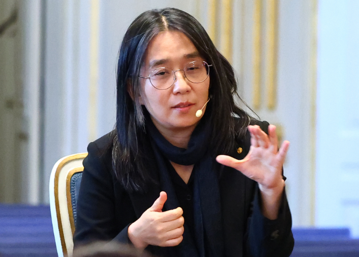 노벨문학상 수상 작가 한강. 연합뉴스