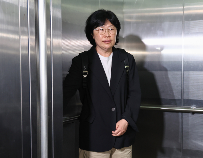 해병특검에 출석하는 유재은 전 국방부 법무관리관. 연합뉴스