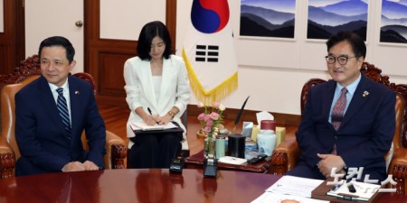 다이빙 주한중국대사와 만나는 우원식 국회의장