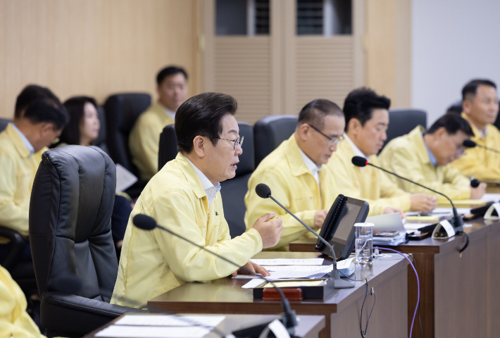 이재명 대통령이 18일 서울 용산 대통령실 청사에서 을지 국가안전보장회의(NSC)를 주재하고 있다. 대통령실 제공