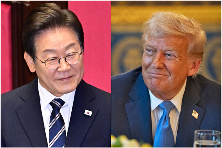 이재명 대통령(왼쪽), 도널드 트럼프 미국 대통령. 연합뉴스