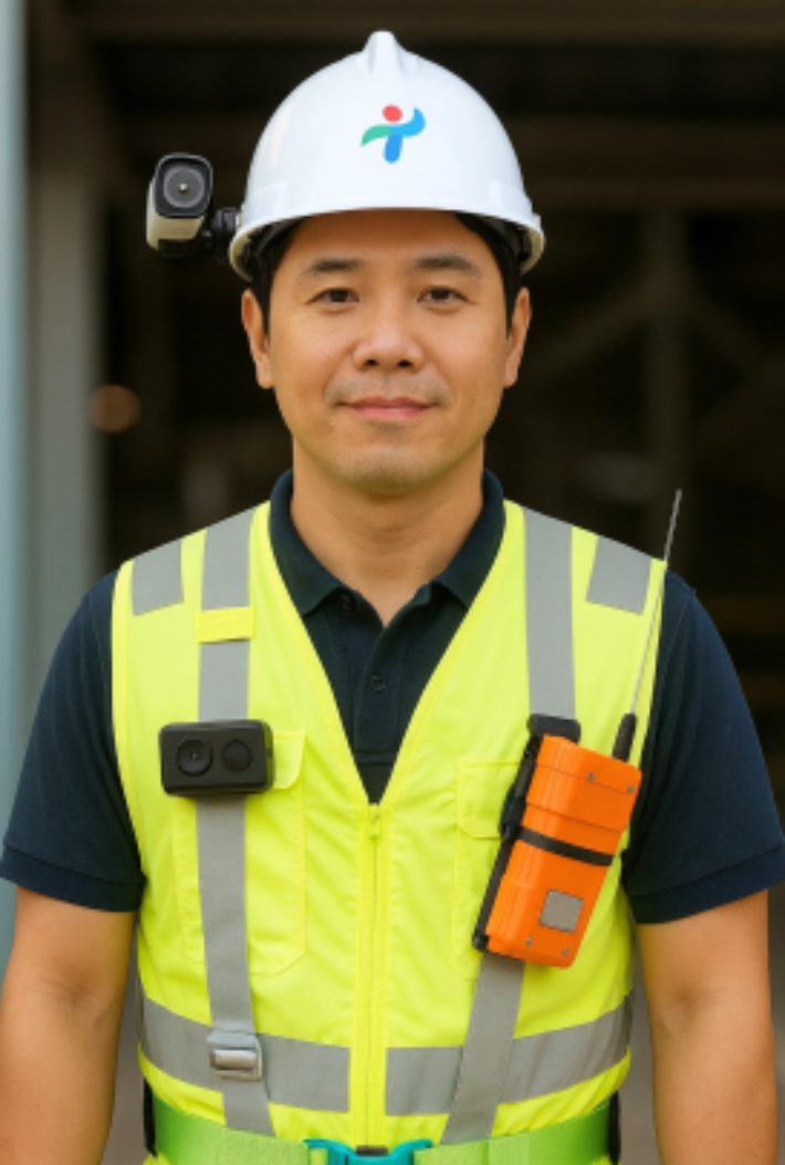 보디캠, 가스농도측정기 착용 예시 사진. 서울시 제공