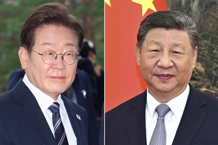 이재명 대통령(왼쪽)과 시진핑 중국 국가주석. 연합뉴스