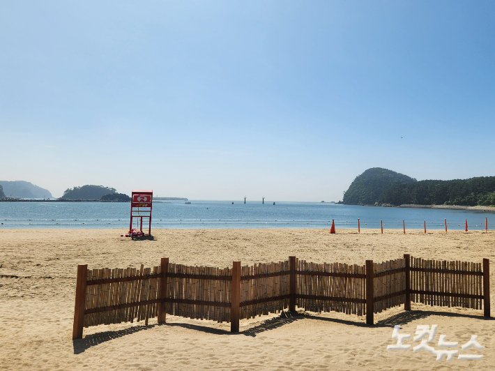 부산 다대포해수욕장 동측 해변. 정혜린 기자