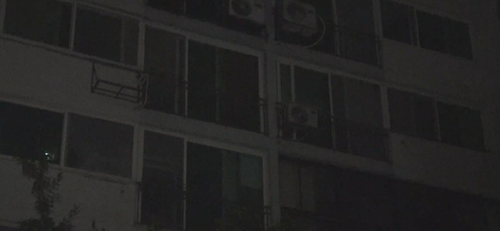 정전된 아파트. 연합뉴스