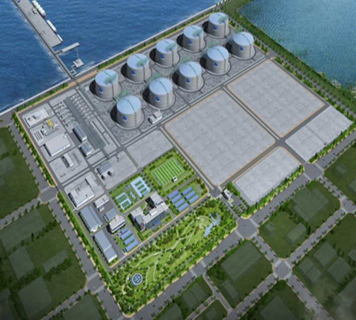 당진 LNG 생산기지 조감도. 두산에너빌리티 제공