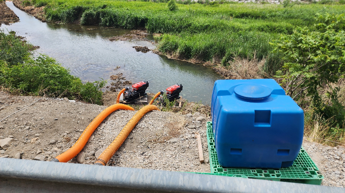강릉시, 폭염에 대응 농업용수 확보에 총력. 강릉시 제공
