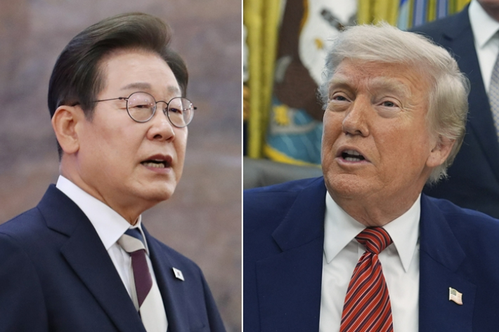 이재명 대통령(왼쪽)-트럼프 미국 대통령. 연합뉴스 