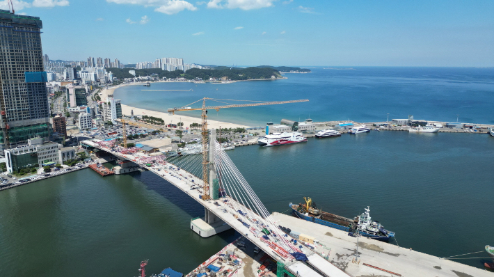 해오름대교 건설 현장. 포항시 제공