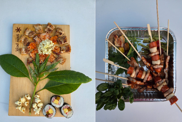 아빠와 함께 만든 삼겹살 요리. 율리Q 아버지회  제공