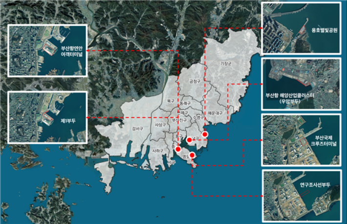 차세대 쇄빙연구선 부산 모항 후보지. 부산연구원 제공
