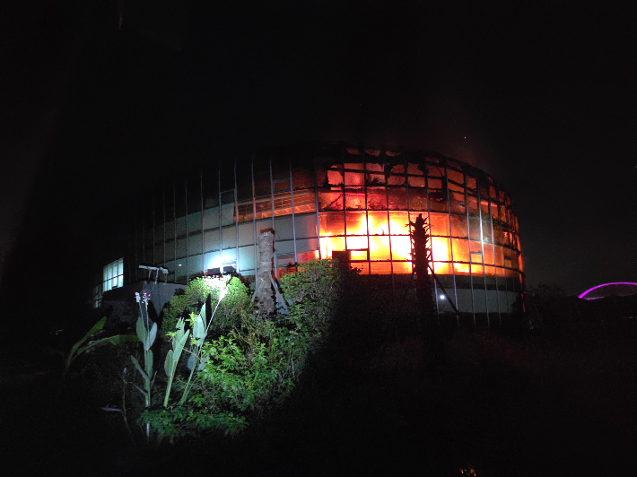 버드파크 화재 현장. 경주소방서 제공