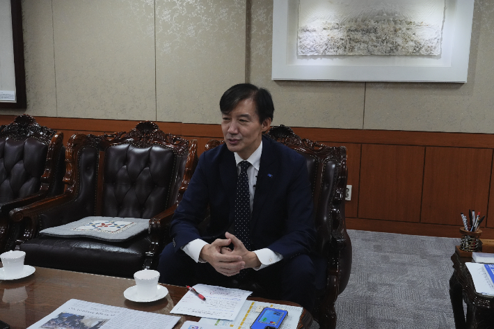 조국 조국혁신당 전 대표. 김현주 뉴미디어 크리에이터