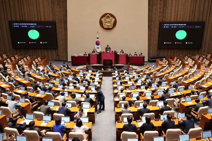 노란봉투법 국회 본회의 통과. 연합뉴스  