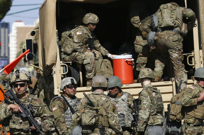 현재 일부 지역에서 시위현장에 투입되고 있는 지역 방어를 위한 예비군 격인 주방위군. 연합뉴스