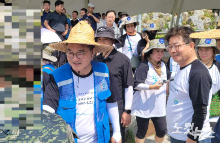 우 의장과 염 의원 모습. 박창주 기자