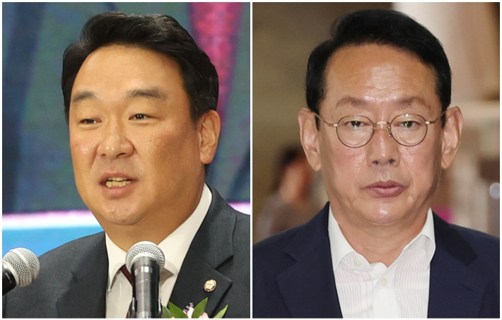 정희용 의원(왼쪽)·김도읍 의원. 연합뉴스 