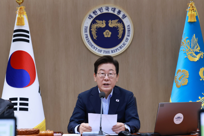 발언하는 이재명 대통령. 연합뉴스