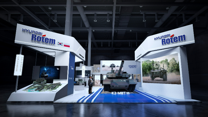 폴란드 국제방산전시회 현대로템 전시관 전경. 현대로템 제공