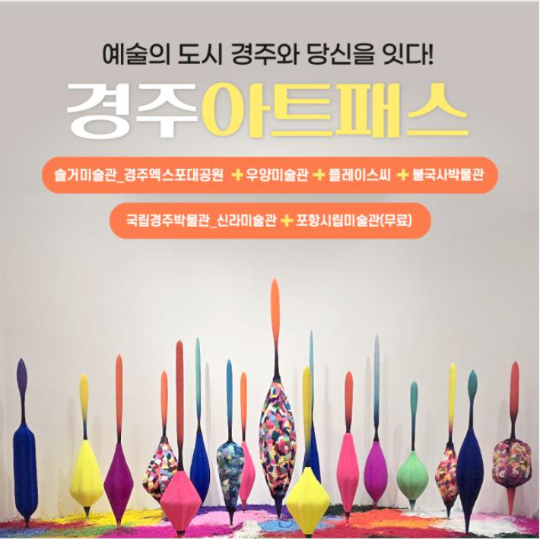 전국 최초의 미술관+박물관 전용 입장권인 '경주아트패스'. 경북문화관광공사 제공