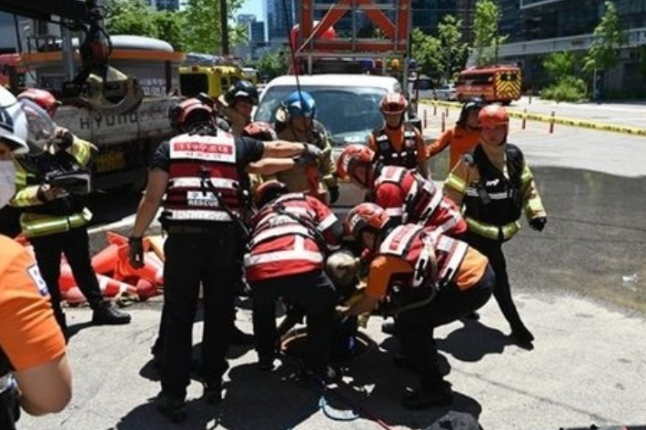 서울 금천구 질식사고 구조 현장. 금천소방서 제공