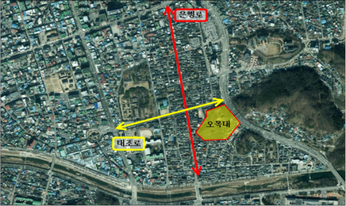전주 오목대 야간경관 사업 위치도. 전주시 제공