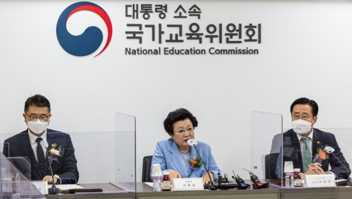 지난 2022년 9월 27일 열린 국가교육위원회 출범식에서 발언하는 이배용 위원장. 연합뉴스 