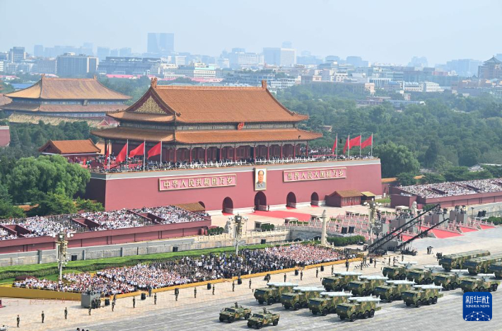 지난 3일 열린 중국 항일전쟁 승리 80주년 기념 열병식. 신화통신 홈페이지 캡처