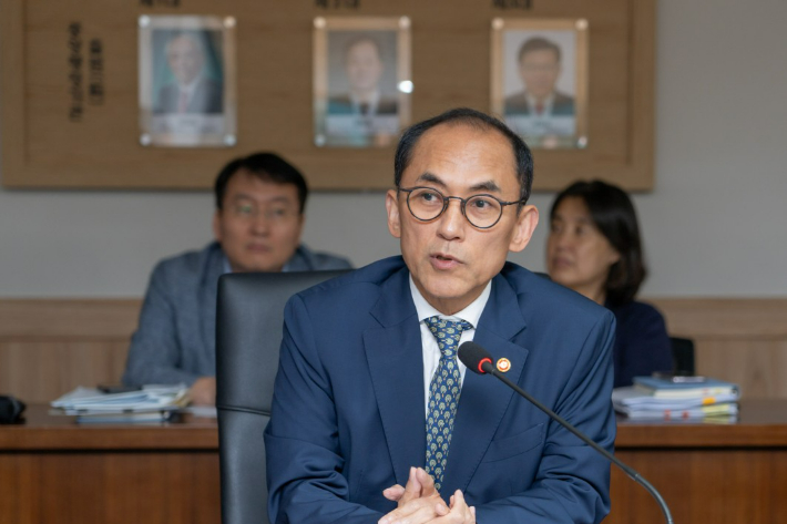 고학수 개인정보보호위원회 위원장이 지난 4일 서울 종로구 정부서울청사에서 '제47차 GPA 서울총회 준비현황 브리핑'을 하고 있다. 개인정보위 제공