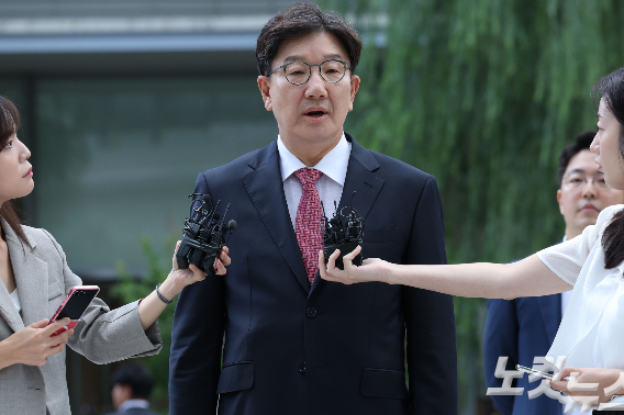 통일교로부터 불법 정치자금을 수수한 의혹을 받는 권성동 국민의힘 의원. 류영주 기자