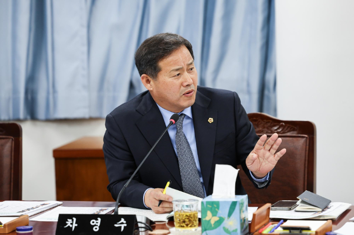 전라남도의회 차영수 의원(더불어민주당·강진) 상임위 활동 모습. 전남도의회 제공