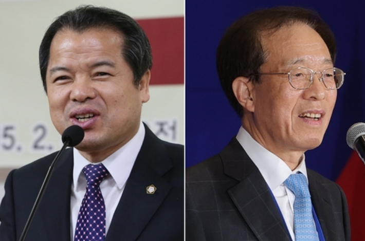 중앙선거관리위원 후보자 위철환 변호사(왼쪽)와 대통령직속 국민통합위원회 위원장 이석연 전 법제처장. 연합뉴스