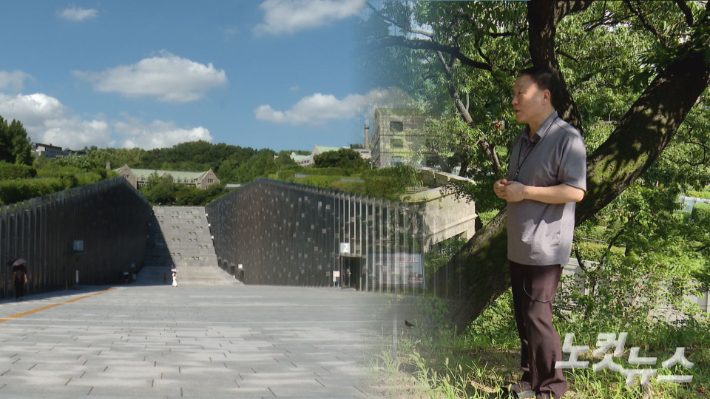 이화여대 친환경 캠퍼스 ECC(왼쪽)와 이화여대교회 장윤재 목사(오른쪽). 