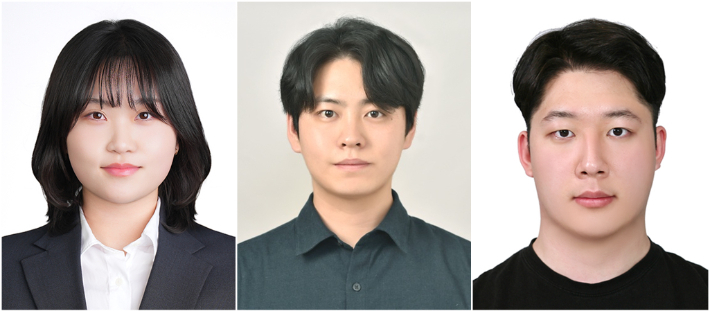 왼쪽부터 순천대 화학공학과 석사과정 김민주, 남기성, 정대혁 학생. 순천대 제공 
